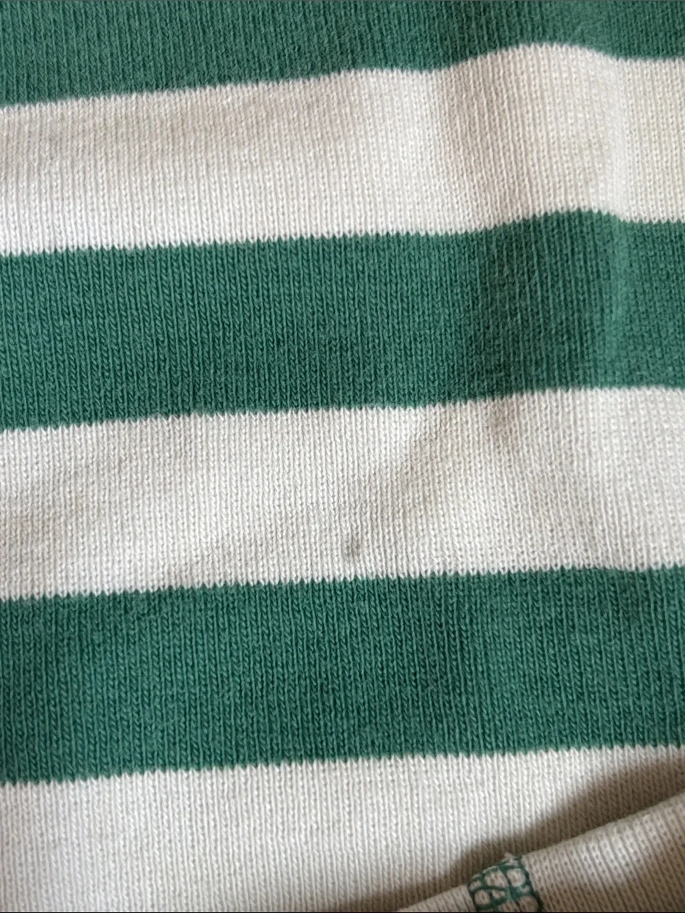 Hanna Andersson Organic Cotton Green Striped Short-Sleeve Pajama Set sz 6-7/ 120